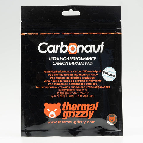 Thermal Grizzly Carbonaut, 32x32x0.2mm, Carbon Thermal Pad for Intel Desktop CPUs, Maximum Thermal Conductivity