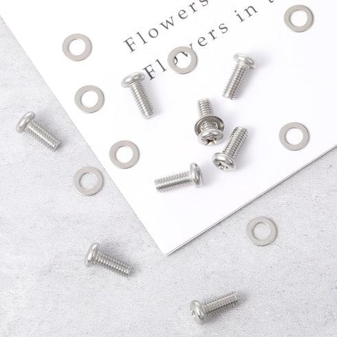 Xinjoduz 10 M4 10mm 10 Pcs Monitor Mount Screws, Screws for Mounting On Monitors, X with Washers Computer Mounting