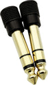 Audio Adapter 6.35mm Male to 3.5mm Female Stereo Headphone Connector, Gold Plated, 2 Pack