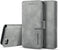 UEEBAI Luxury PU Leather Wallet Flip Cover Case for iPhone SE 2022/7/8/SE 2020 - Grey, Magnetic Stand Folio Protection
