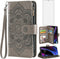 Asuwish Grey Wallet Cover for Motorola Edge+ Plus 2022/Edge X30/30 Pro, with Tempered Glass Screen Protector