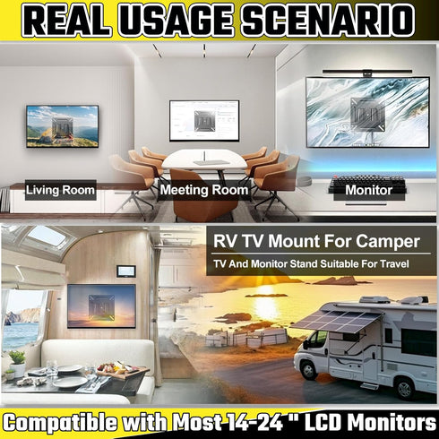 HuGuWdy 14-24 1 33 lbsUp 100x100 Monitor Wall Mount for Most LED LCD TV or ComputerSmall TV Mount RV Mount Bracket