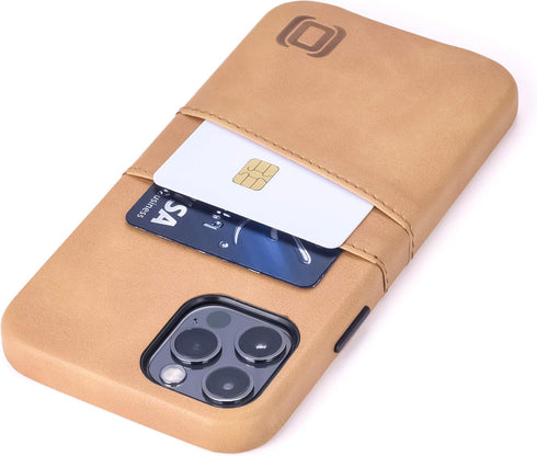 Dockem Wallet Case for iPhone 12 & iPhone 12 Pro: Built-in Metal Plate for Magnetic Mounting & 2 Credit Card Holders,