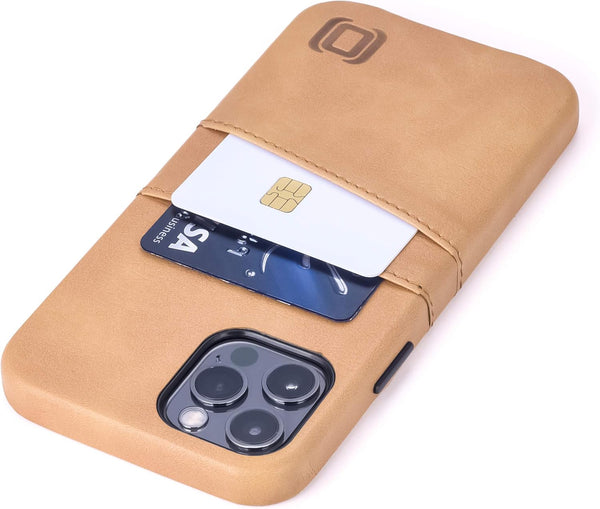 Dockem Wallet Case for iPhone 12 & iPhone 12 Pro: Built-in Metal Plate for Magnetic Mounting & 2 Credit Card Holders,