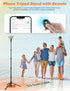 Phone Tripod, 71" Selfie Stick Tripod Stand with Remote, Tall Travel Tripod for Recording Video Selfies, Compatible