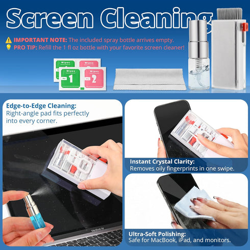 GintaXen 13-in-1 Set Upgraded Keyboard Cleaning Kit, Electronics Cleaner Tool with Dust Cleaning Putty, Microfiber
