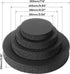 RDBS 6" 6.5" 6.75" Car Speaker Foam Rings - Universal Self Adhesive Fast Rings Sponge Bass Blocker Kit, 4PCS