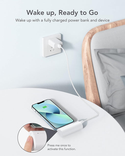 Charmast Small Portable Charger, 5000mAh, Ultra-Compact 20W PD Fast Charging Power Bank, Compatible with iPhone 14/14