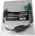 Perixx PERIPRO-401 PS2 to USB Adapter for Keyboard and Mouse, Built-in USB Controller, Black