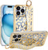 Cheetah Print Ultra Slim IMD Shockproof Wrist Band Kickstand Cover Case for iPhone 13 Pro 6.1-inch (Leopard Skin