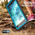 iPhone SE 2022/SE 2020/7/8 Case Waterproof Shockproof, Full Body Protective Case with Screen Protector (Blue/Clear)