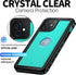 BEASTEK NRE Series Waterproof Case for iPhone 12 Mini, Shockproof Dustproof IP68 with Built-in Screen Protector, Teal