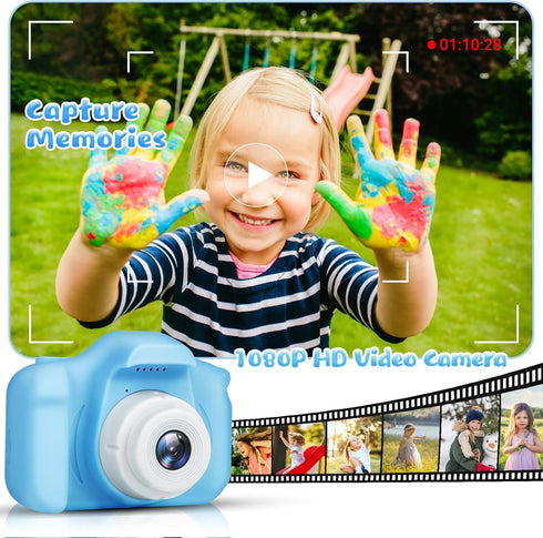 GPOSY Kids Camera for Boys and Girls, Digital 1080P HD Video Recorder, Christmas Birthday Gift with 32GB SD Card