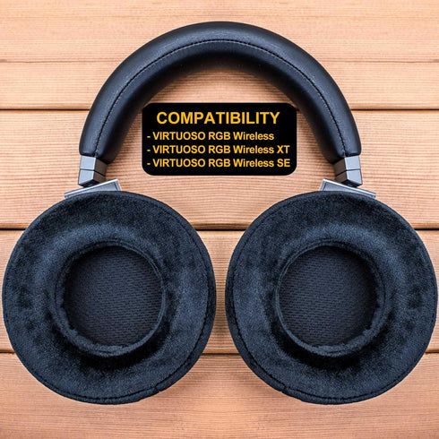 Virtuoso XT Earpads with Microphone Foam, Thicker Memory Foam Replacement Ear Cushion, Compatible with Virtuoso RGB