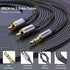 MOSWAG RCA Cable, 2RCA to 3.5mm Audio Cable 10ft/3M Hi-Fi Sound Nylon-Braided RCA to AUX Audio Cable for DJ Controller