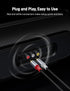 2RCA 3.3FT, 2RCA 2RCA Audio Cable Male to Male Stereo Audio RCA Cables, Dual Shielded Hi-Fi Stereo Cord with Gold