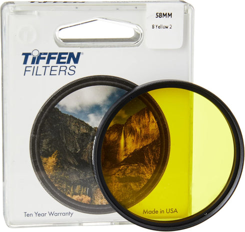 Tiffen 58mm 8 Camera Lens Filter, Yellow