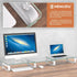 Hemudu Dual Monitor Stand, Desktop Organizer, Monitor Stand Riser for PC, Laptop, Clear HD02T-301