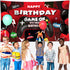 Sumind Video Game Happy Birthday Backdrop Banner for Boys Birthday Party Decorations, 70.8 x 43.3 Inch