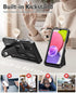 Samsung Galaxy A03S Phone Case, Built-in Hard Kickstand & Touch Protector, Military Shockproof TPU Cover - Black