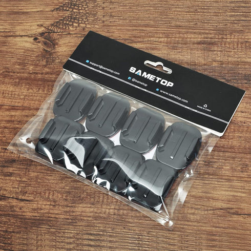 Sametop 8 Pack Adhesive Helmet Mounts Curved Sticky Flat 3M Kit for GoPro Hero 13 12 11 10 Max 9 8 7 6 5 4 Session