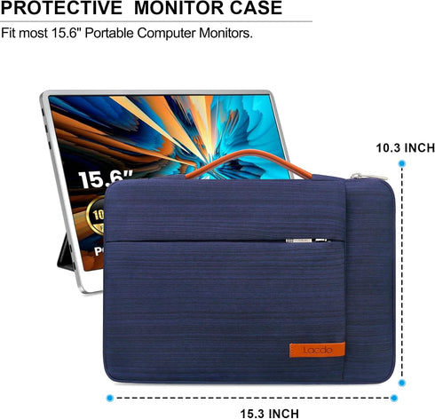 Lacdo 15.6 inch 15.6 inch Portable Monitor Case for Most Portable External Monitor, for Computer Laptop External