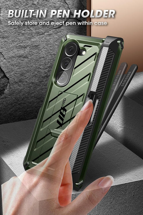 SUPCASE Galaxy Z Fold 5 Case - Unicorn Beetle Pro, Built-in Screen Protector & Stand, Military-Grade Protection