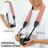 Padwa Lifestyle Pink Camera Strap, 2" Wide Cotton Woven Genuine Leather Head Straps, Includes 2 Quick Release Clips