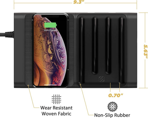 Scosche BaseLynx Modular Charging System with Qi-Certified Wireless Charging Pad and Multi-Device Charging Station with