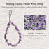 Oxuqret Healing Crystal Phone Wrist Strap with Pad, Beaded Crystal Bracelet Lanyard for Phone Case, Mindful Intention
