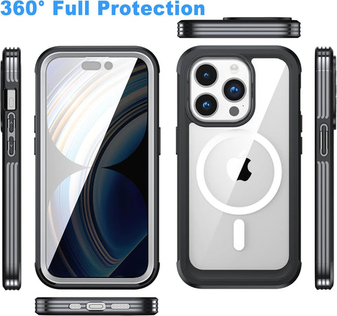 iPhone 15 Pro Magnetic Case with Privacy Screen Protector | Military Grade, MagSafe Compatible, Anti-Peep, Shockproof