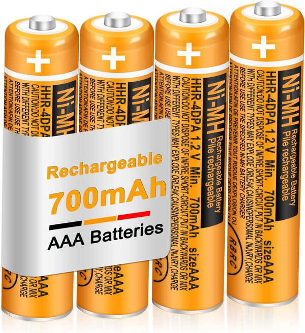 CUCESH NI-MH AAA Rechargeable Battery 1.2V 700mah Rechargeable AAA Batteries for Panasonic Cordless