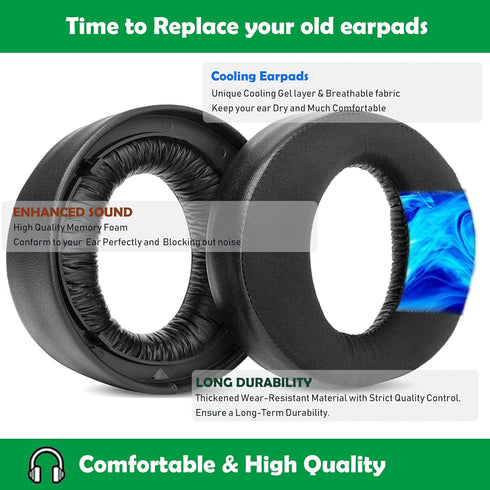 Cooling Replacement Earpads Cushions with Cooling Gel Layer for Sony Playstation 5 Pulse 3D PS5 Headset