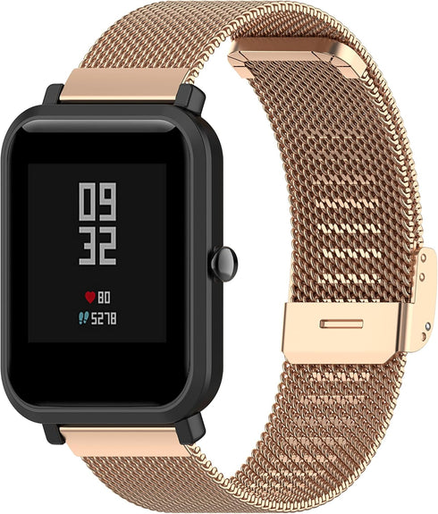Adjustable Band Compatible with Lyaarka Watch, Metal Mesh Stainless Steel Wristbands Replacement Bands for Smartwatch