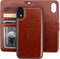 Bocasal Wallet Case for iPhone Xr, PU Leather Magnetic Detachable Kickstand Shockproof Cover with Wrist Strap