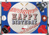 Baseball Sports Theme Party Decorations, Happy Birthday Backdrop Banner for Kids Teenagers, 71 x 49 inch