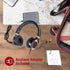 MONODEAL Active Noise Cancelling Headphones with Microphone, Folding Lightweight Travel Headsets, Hi-Fi Deep Bass