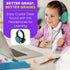 Wired On-Ear Leather Headphones, 3.5mm Connector, Round Metal Housing, Bulk Wholesale, Black Color, 5 Pack