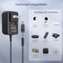 24V 1A Power Supply 24 Volt Charger, 1000mA 24W Max Regulated Switching AC to DC Cord Adapter with 10 Replacement