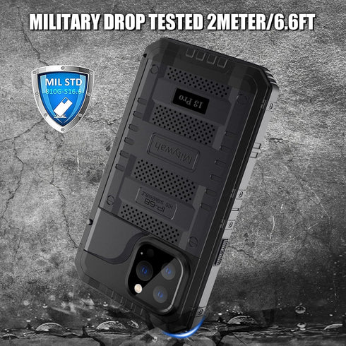 Mitywah Waterproof Case for iPhone 13 Pro, Heavy Duty Military Grade Armor with Built-in Screen Protector, 6.1 Inch,