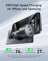 Anker 167.5W Max 3-Port Ultra-Compact USB-C Car Charger for iPhone 16/15/14/13 Series, MacBook Pro/Air, Samsung S24/S23