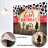 Mocsicka Western Cowboy Happy Birthday Backdrop, Rustic Old West Rodeo Banner (7x5ft, 82x60 inch) Decoration