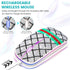 Wireless Mouse, 2.4Ghz Optical Silent Mice with RGB Colorful Luminous, Dual Mode for Computer/Win/Mac/Linux