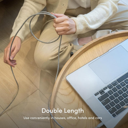 Moshi Integra USB-C to C Cable, Gray, 240W/480Mbps, 2.0M