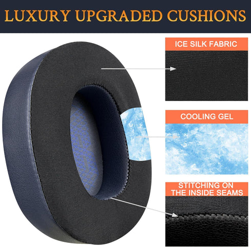 SOULWIT Cooling Gel Replacement Ear Pads for JBL E65, Live 650, Live 660 Over-Ear Headphones, Earpads Cushions with
