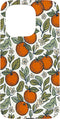 Modern Botanical Co. Oranges Citrus Floral Botanical Pattern Design Case for iPhone 15 Pro