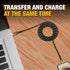DEWALT 10 ft Type C to USB Cable Fast Charging USB-C to USB-A, Reinforced Braided Cable for durability.
