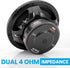 Pyle Car Vehicle Subwoofer Speaker - 6.5 Non-Pressed Paper Cone, 600 Watt Power, Foam Surround for Stereo Sound