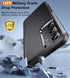 FNTCASE Samsung Galaxy S24 Case, Dual Layer Rugged Protective Phone Cover, Military Grade Drop Proof, A-Black