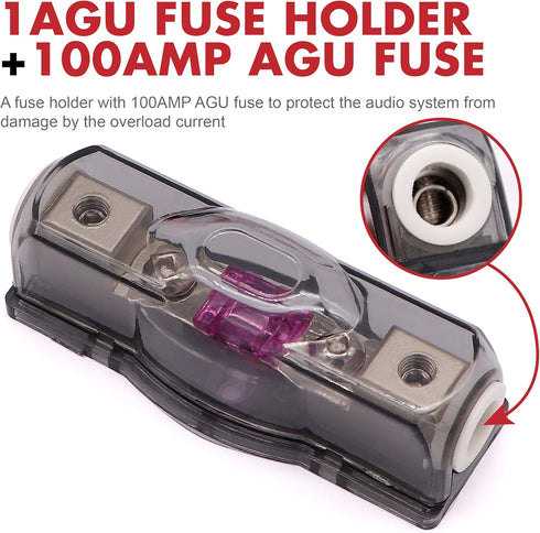 0 Gauge Car Amp Audio Wiring Kit - Welugnal 3000W Car Amplifier Wiring Install Kit for Subwoofers